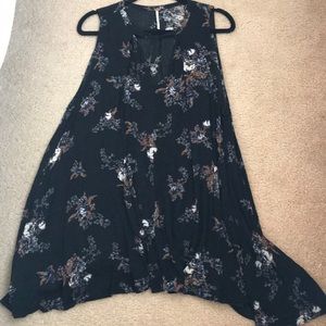 Free People black floral tunic